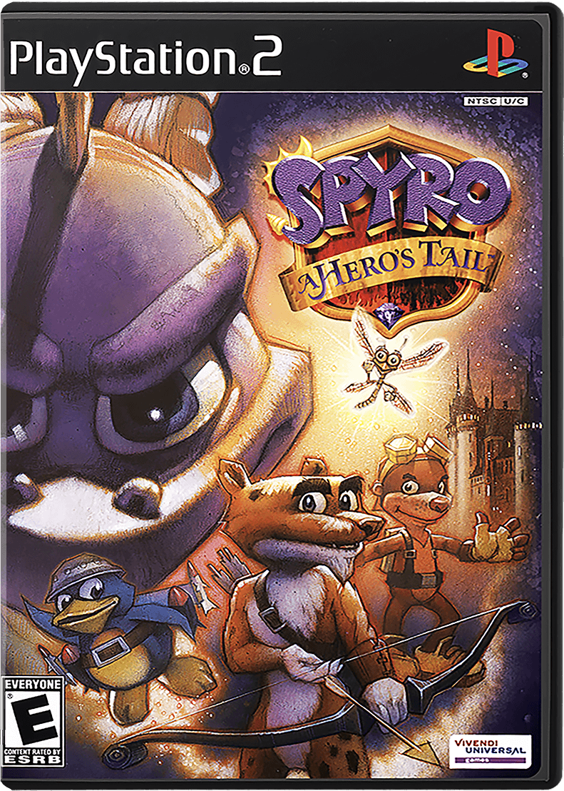Spyro A Hero's Tail box art for Playstation 2